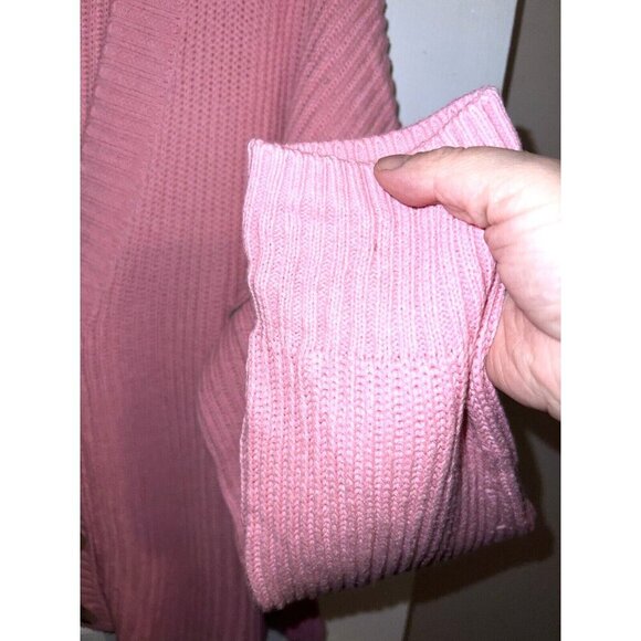BDG Urban Outfitters Pink Cotton Blend Knit Oversized Cardigan Sweater Sz S - Picture 6 of 13